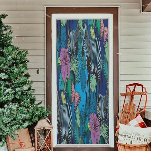 Susiyo Dark Green Zebra Halloween Door Cover