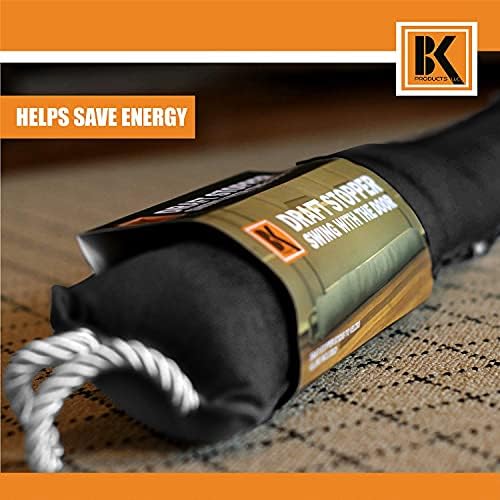 BK Door Draft Stopper - 37 Inch Black Energy Saver