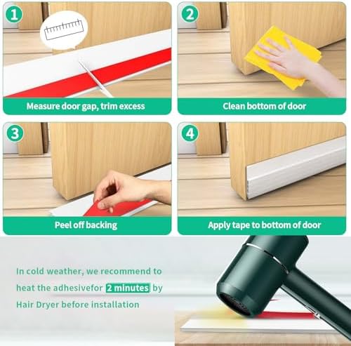 White Door Draft Stopper 2 W x 39 L