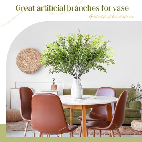 Giegxin 6 Pcs Artificial Nandina Branches for Home Decor