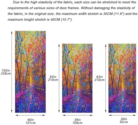 Susiyo Autumn Forest Trees Halloween Door Cover