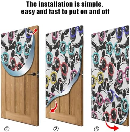 Susiyo Watercolor Cute Panda Halloween Door Cover
