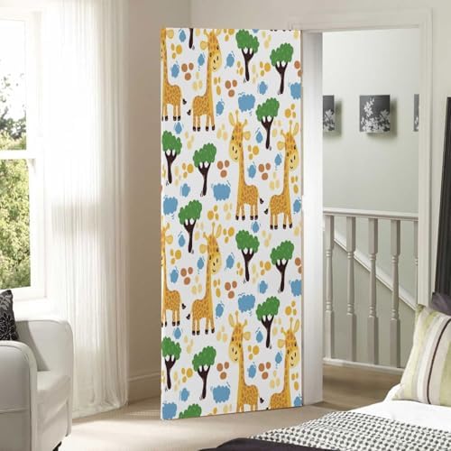 Susiyo Giraffe Forest Halloween Door Cover