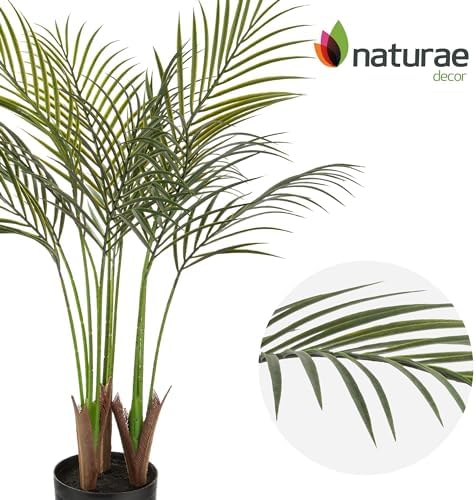 Naturae Decor Areca Palm Artificial Plant - 47-Inch UV Resistant Floor Plant