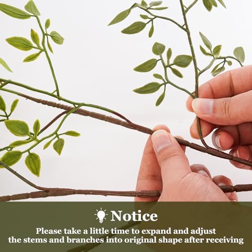 BonBlooms 3 Pcs 43 Inch Artificial Greenery Stems for Vase Decor