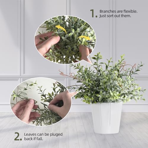 PENGYEE 3 Pack Small Artificial Plants for Indoor Decor