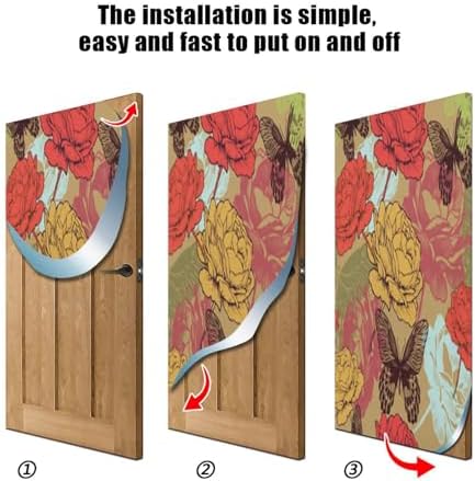 Susiyo Blooming Roses Door Cover Halloween Decoration