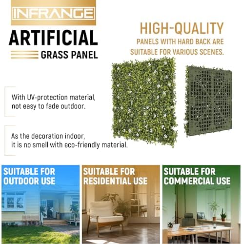 18x18 Artificial Plant Panels for Home Office Garden Decor