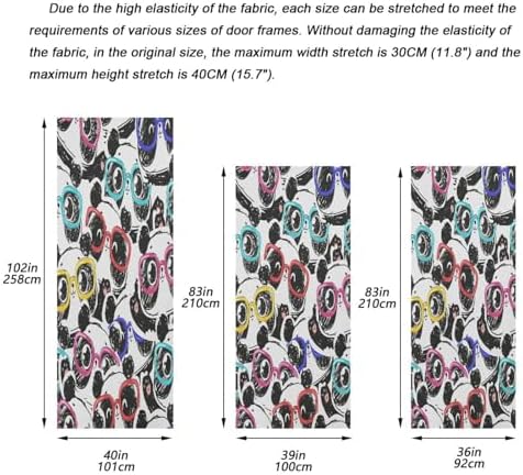 Susiyo Watercolor Cute Panda Halloween Door Cover