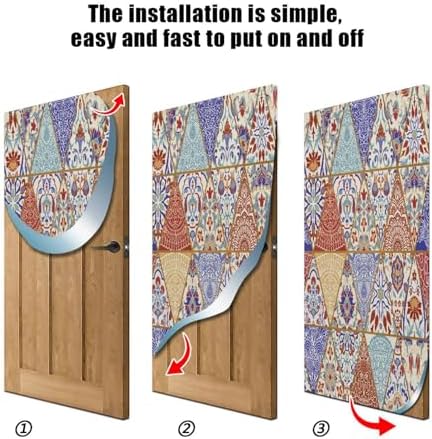 Susiyo Colorful Patchwork Halloween Door Cover