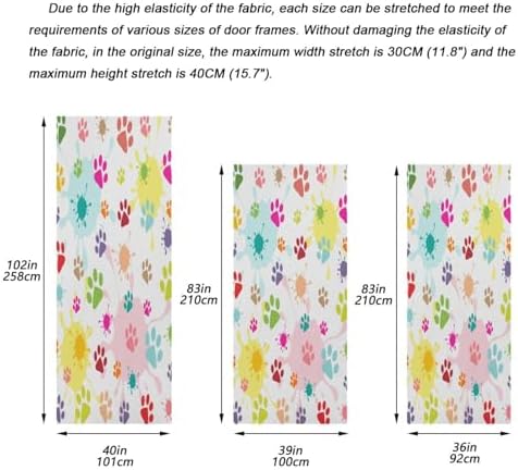 Susiyo Paw Prints Blots Halloween Door Cover 32x79 in