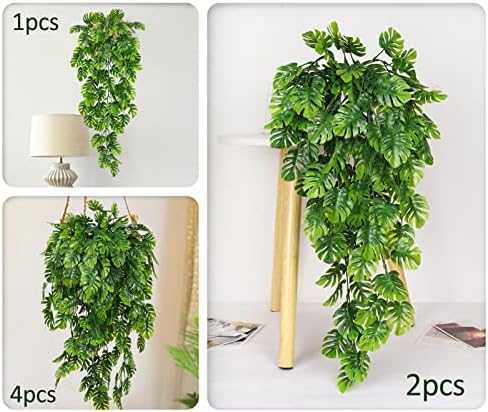 RECUTMS Artificial Hanging Plants 4Pcs Set