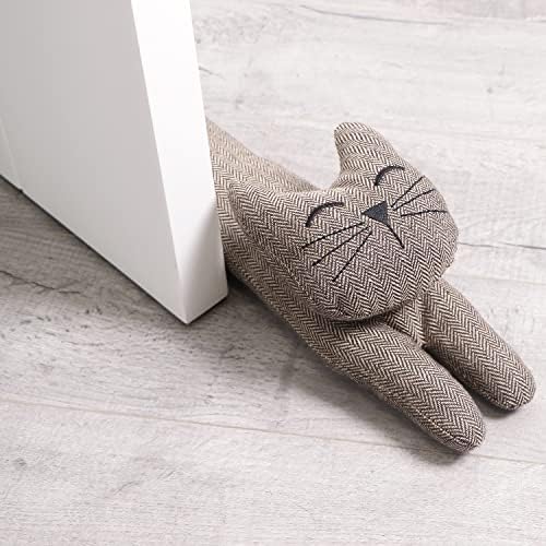 Cute Cat Door Stopper 34 Inch Energy Saving Draft Blocker