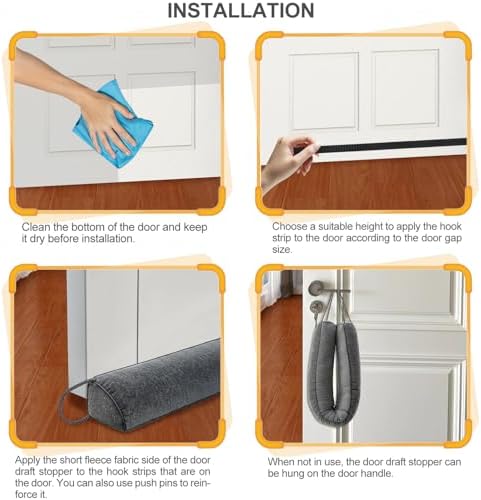 KingBaas Door Sweep Weather Stripping 36 Inch Cold Air Blocker