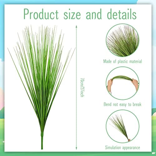 Yunlly 24 Pack 27 Artificial Grass Greenery