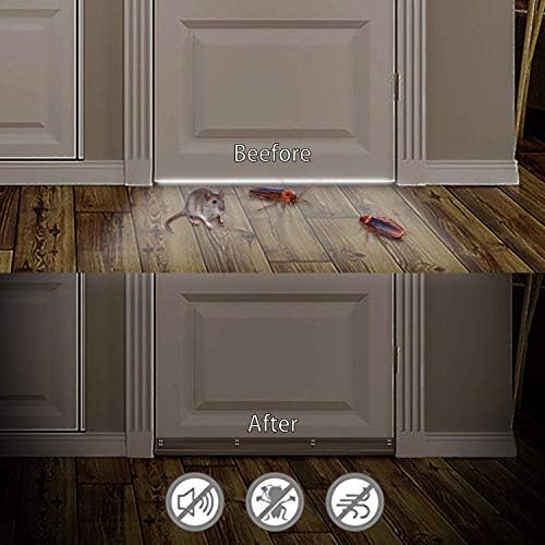 USUKUE Metal Door Draft Stopper 36 Inch Mice Guard Bottom Seal Strip