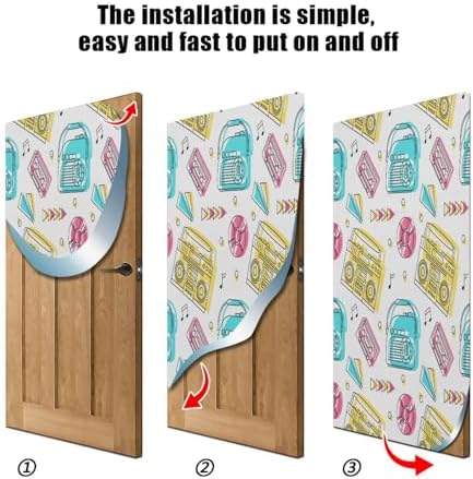 Susiyo Cartoon Radio Halloween Door Cover 32x79 In