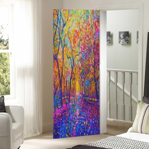 Susiyo Autumn Forest Trees Halloween Door Cover