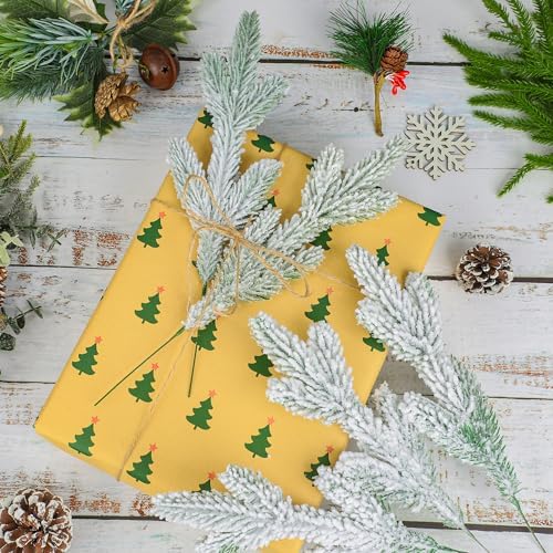 Peony Man Christmas Frosted Pine Branches 15 Pcs