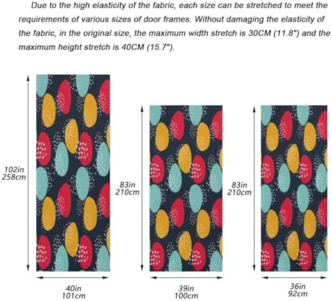 Susiyo Colorful Halloween Door Cover 32x79 in 1