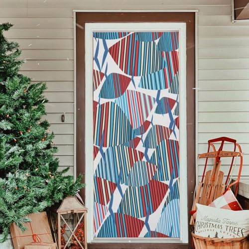 Susiyo Colorful Geometric Fish Halloween Door Cover