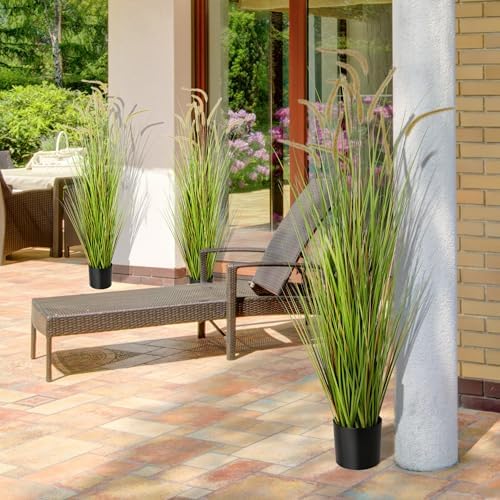 KOL 5ft Artificial Horsetail Reed Grass Plant in Pot