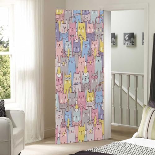 Susiyo Christmas Door Cover with Elastic Bands