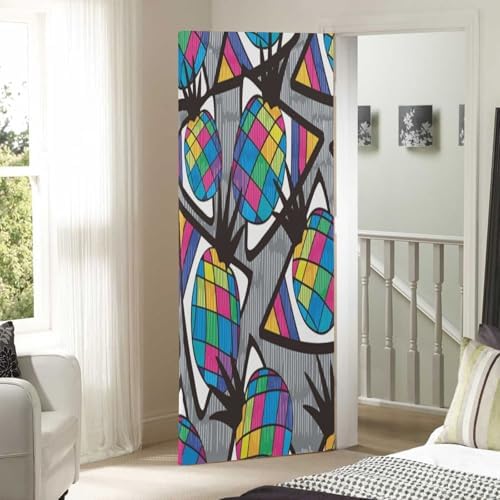 Susiyo Exotic Summer Halloween Door Cover Stretch Fabric Backdrop for Home Party Decor 32x79 in