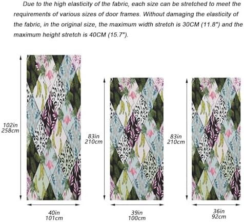 Susiyo Abstract Tropical Christmas Door Cover Decoration 32x79 in