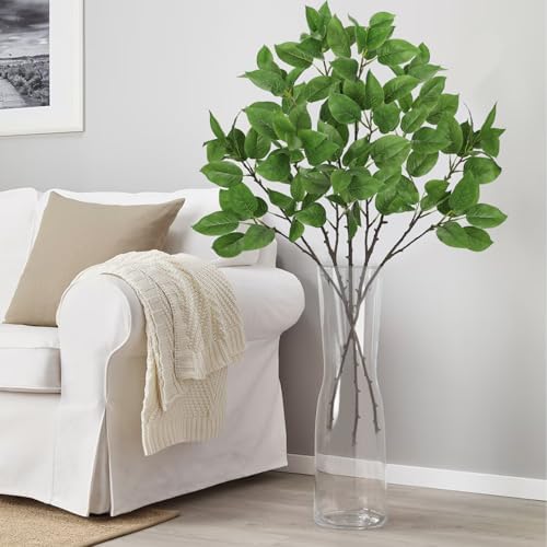 Artificial Camellia Leaf Stems 3PCS for Vase Decor