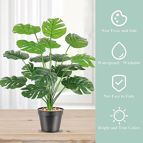 SOMYTING Set of 2 Artificial Tropical Plants in Pots