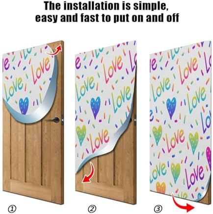 Susiyo Abstract Rainbow Halloween Door Cover 1