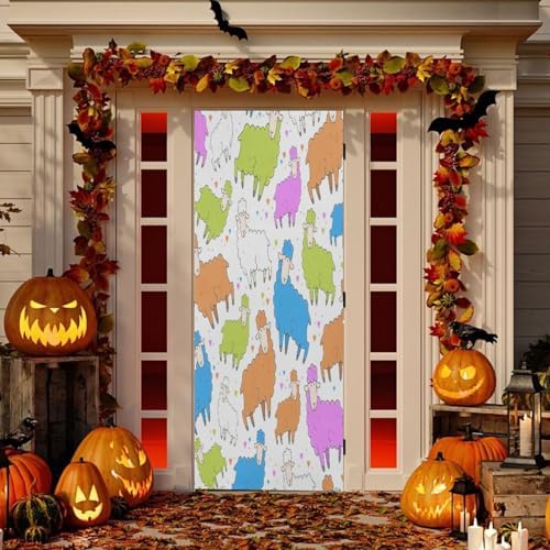 Susiyo Colorful Pretty Sheep Halloween Door Cover