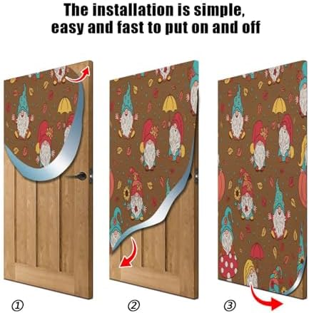 Susiyo Cute Gnomes Fall Halloween Door Cover