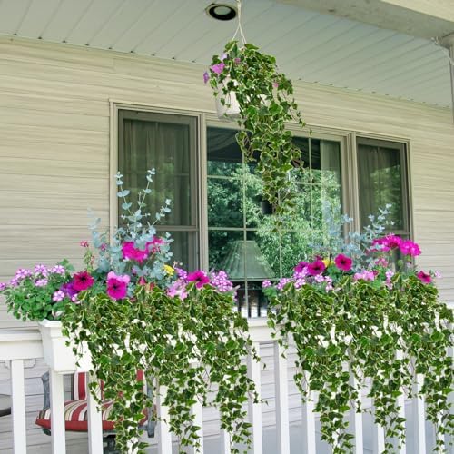 Hollyone Artificial Hanging Plants 36 Inch Fake Ivy Vine Greenery for Wall Decor