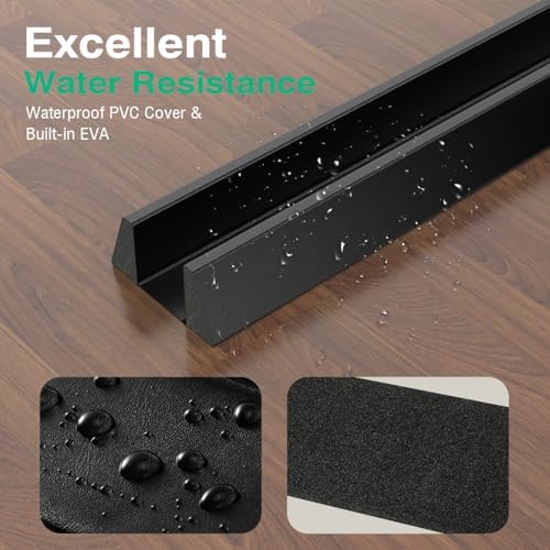 Lewondr 36 Inch Door Draft Stopper Black