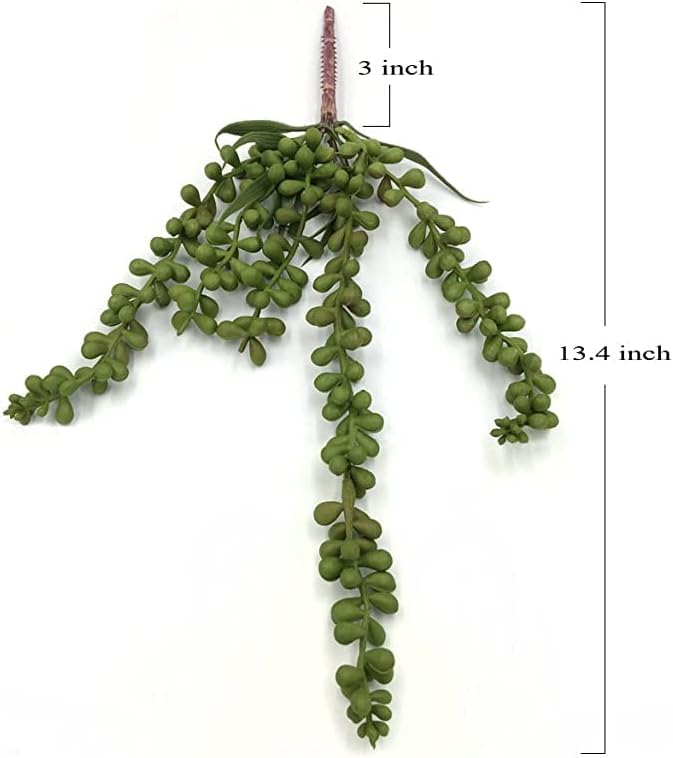HUIANER Artificial String of Pearls Hanging Plants 134 Inch Pack of 2 for Home Office Decor