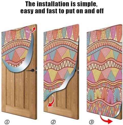 Susiyo Colored Christmas Door Cover Decoration 32x79 in