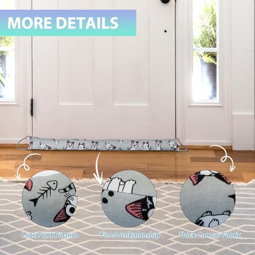 Sanferge Weighted Door Draft Stopper 2 Pack
