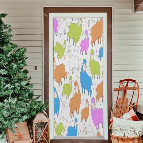 Susiyo Colorful Pretty Sheep Halloween Door Cover