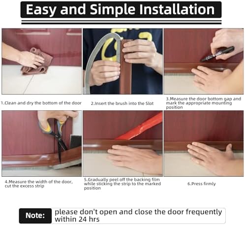 39 Inch Door Draft Stopper with Brush Seal