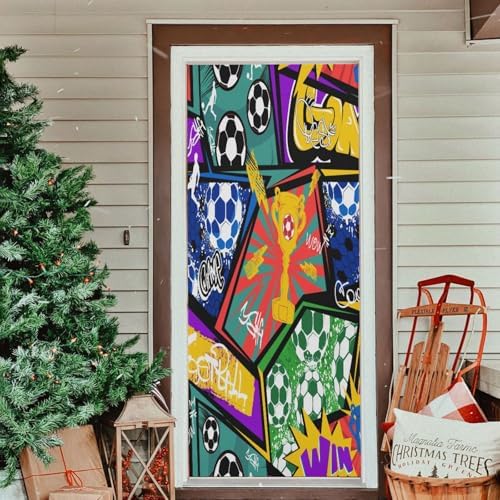 Susiyo Stretch Fabric Halloween Door Cover 32x79 In