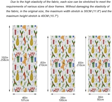 Susiyo Christmas Door Cover Stretch Fabric Party Decoration