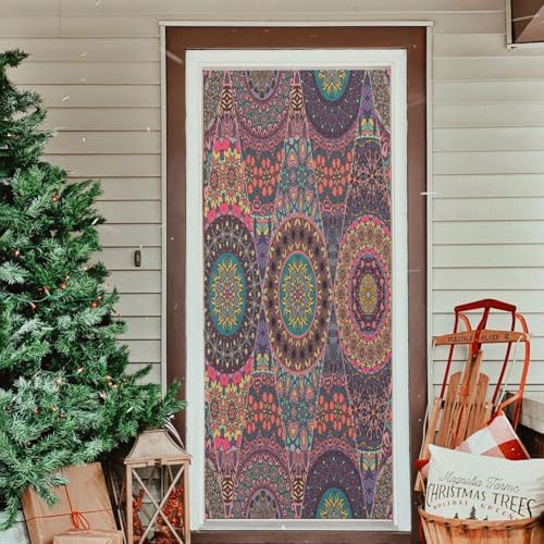Susiyo Vintage Floral Mandala Halloween Door Cover