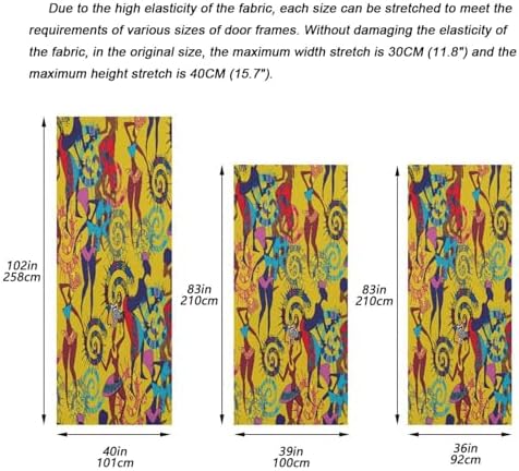 Susiyo Dancing People Christmas Door Cover 32x79 in