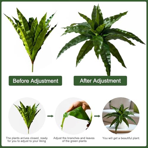 4 Pcs Artificial Dracaena Greenery Stems for Home Decor