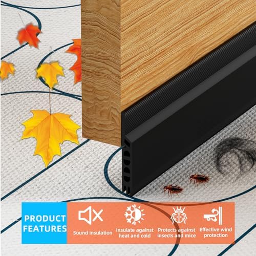 Cyzarize Door Draft Stopper 39inch Black