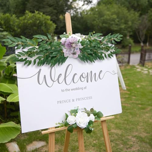 12Pcs Artificial Italian Ruscus Greenery Stems 23 Silk Fake Hanging Plants for Wedding Arch and Home Decor