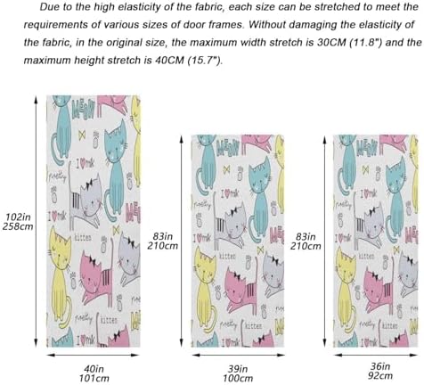 Susiyo Cute Cat Halloween Door Cover 32x79 in