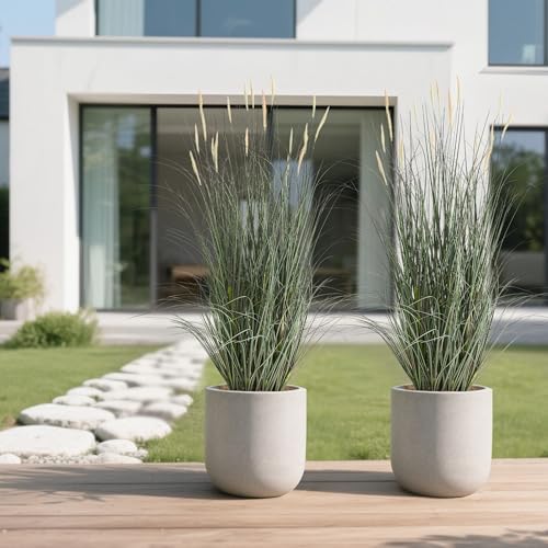 Faux 4ft Horsetail Reed Grass with Pink Spikes 2-Pack